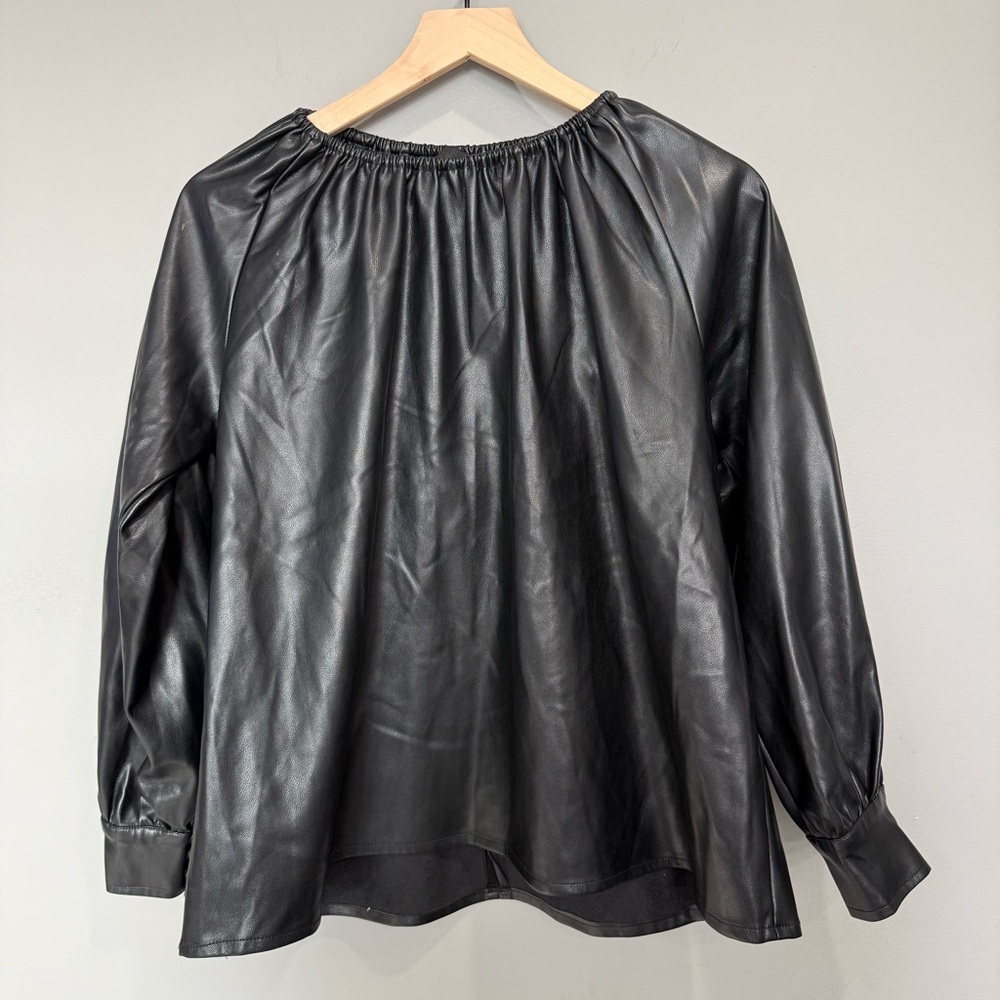 Dolce Cabo Black Faux Leather Top